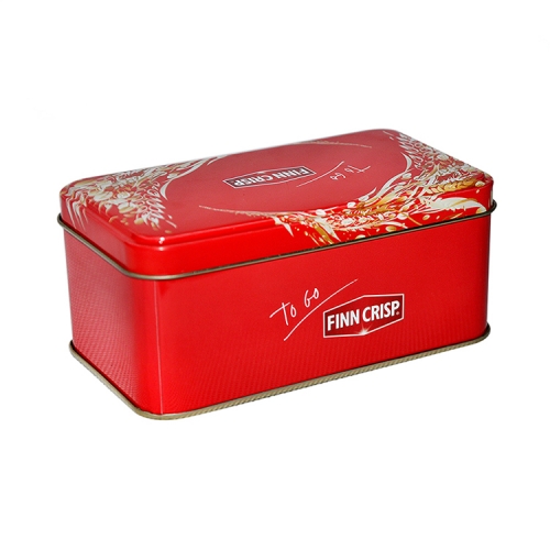 Food Grade Rectangular Packaging Tins For Butter Cookies Promotional 